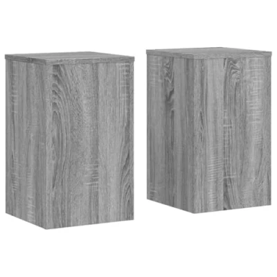 Image of vidaXL Plant Stands 2 pcs Grey Sonoma 30x30x50 cm Engineered wood