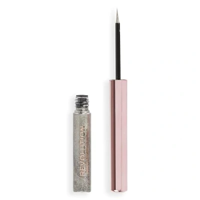 Image of Makeup Revolution, Super Flick Liquid Eyeliner, Highly Pigmented, Silver, 2.4 ml