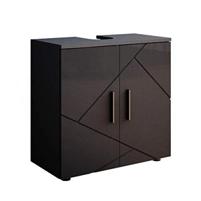 Image of Vicco Sink base cabinet Irma, Anthracite high gloss, 60 x 59 cm