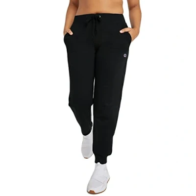 Image of Champion Women&#039;s, Powerblend, Fleece Joggers, Comfortable Pants, 29&quot; (Plus Sweatpants, Black, XL