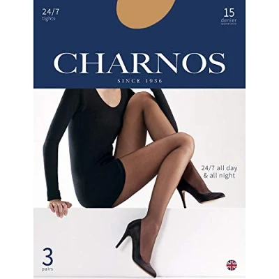 Image of Charnos Women&#039;s 15 Denier 3pp Tights, Gold (Sherry), S UK