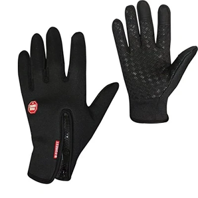 Image of Orion Outdoor Windproof Smartphone Touchscreen Gloves for Work, Cycling, Hunting, Climbing, Sport, Gardening, Builders, Mechanics (Black) (Large)