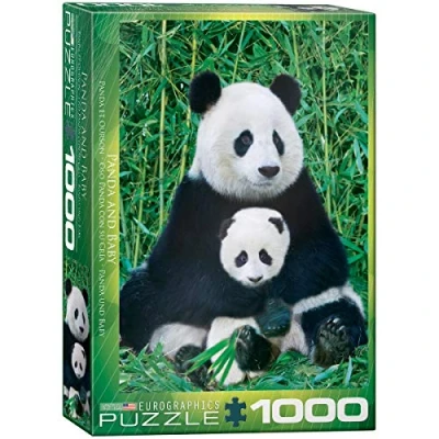 Image of Eurographics 6000 0173 Panda &amp; Baby Puzzle, Various, 48 x 68 cm