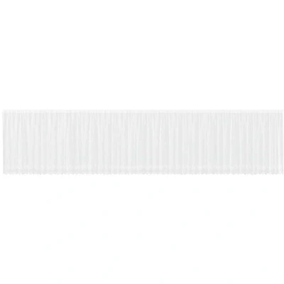 Image of Lace Curtain with Curtains Floral White 1200 x 160 cm Polyester Vidaxl