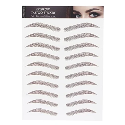 Image of Eyebrow Transfers, Tattoo Sticker Transfer for Women,Eyebrows Stickers Waterproof Long Lasting False Tattoos Peel Off Instant Women Girls Makeup(BROWN 07)