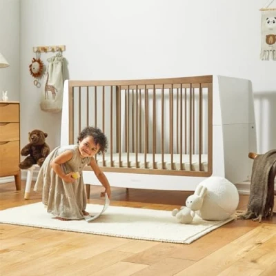 Image of SnuzKot Skandi Cot Bed, The Natural Edit Walnut