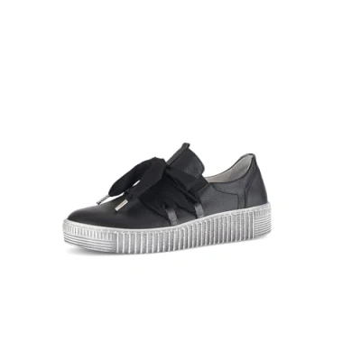 Image of Gabor Waltz Womens Casual Trainers 4 UK Black (Smokey)