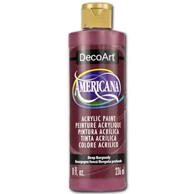 Image of Deco Art DA128 9 Americana Acrylic Paint 8oz Deep Burgundy, Other, Multicoloured, 5.08 x 4.82 16.25 cm