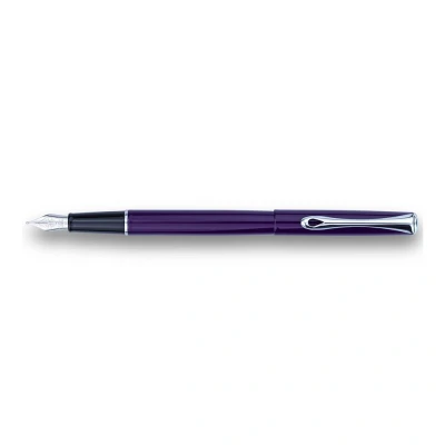 Image of DIPLOMAT D40703025 Traveller fountain pen with stainless steel nib chic and elegant 5 year guarantee durable purple