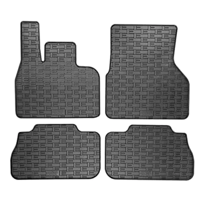 Image of AUTO STYLE Set of rubber mats compatible with BMW iX (I20) 2021 (4 piece + mounting system)