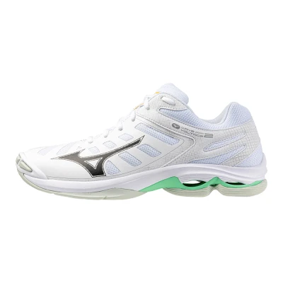 Image of Mizuno WAVE VOLTAGE 2 Volleyball Shoes White/Black/Frozen Emerald Women/Men Size 7
