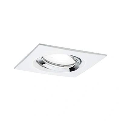 Image of Paulmann 93674 Nova Plus LED recessed luminaire rect swivel incl 6W IP65 dim spot white matt, chrome alu zinc lamp 4000K GU10