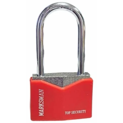 Image of Long Shackle Padlock Steel 40mm Outdoor Safety Lock with Security 3 Keys Locker