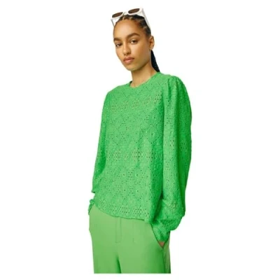 Image of Object Gemustertes Blouse, Women&#039;s, Size: Small, Vibrant green
