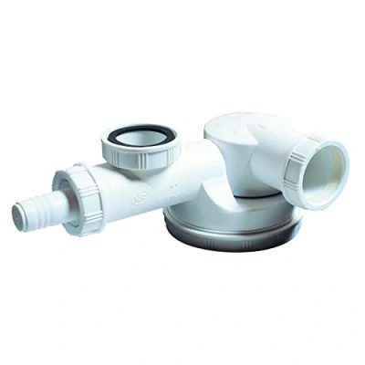 Image of Wirquin 31000006 Sink Siphon 1 Space Basin White