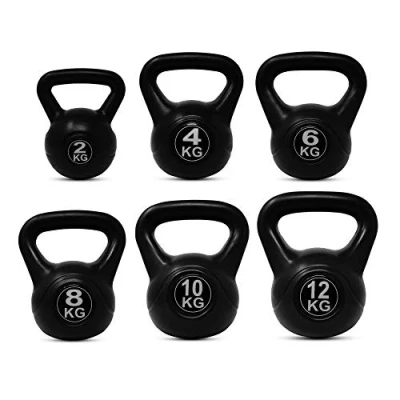 Image of EXTREME FITNESS® Vinyl Kettlebell Strength Weight Fitness Home Gym Workouts Kettlebells 2 24kg (6kg)
