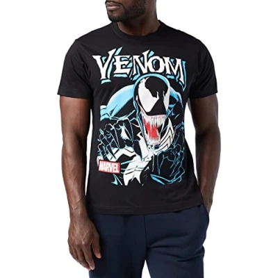 Image of Marvel Men&#039;s Venom Anthihero T Shirt, Black (Black Blk), S UK