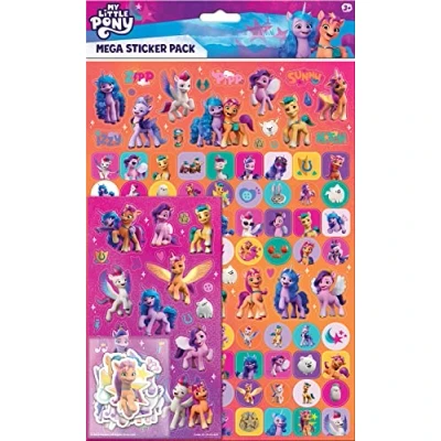 Image of My Little Pony Mega Sticker Pack Official Licensed Product Three Types of Stickers (Around 150 in Total) Reusable on Non Porous Surfaces Great for Girls Age 3+ Gifts, Presents and Party Bags