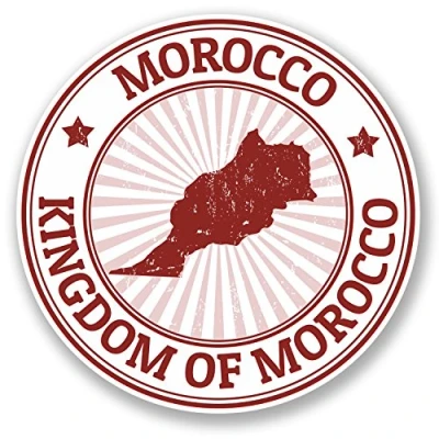 Image of 2 x Morocco Vinyl Sticker Bike Laptop Car Map Flag Gift Luggage Travel #4494 (10cm 10cm)