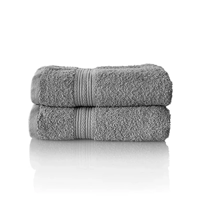 Image of Glart Premium Set of Terry Hand Towels, Colour: Platinum Grey, 2X Towels 50 X 100 cm