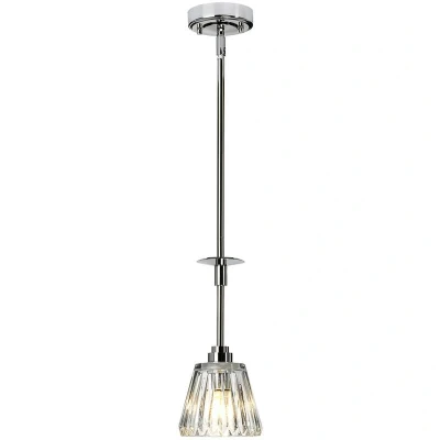 Image of Agatha 1 Light Ceiling Pendant Polished Chrome IP44, G9