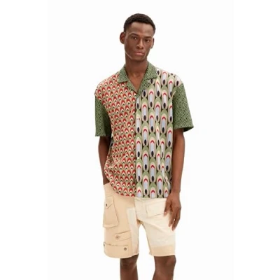 Image of Desigual Men&#039;s Cam_Nelson T Shirt, Green, XXL