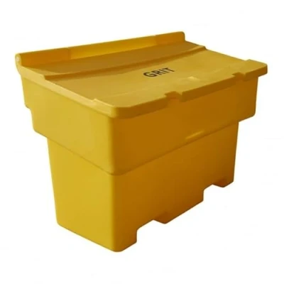 Image of BiGDUG Essentials Salt Grit Bin Heavy Duty Stackable &amp; Storage Box 200L Capacity Yellow 1020W x 520D 720H mm (1 Box)
