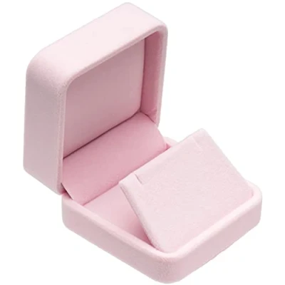 Image of Velvet Flocked Earring Gift Boxes Jewelry Box (Pink)
