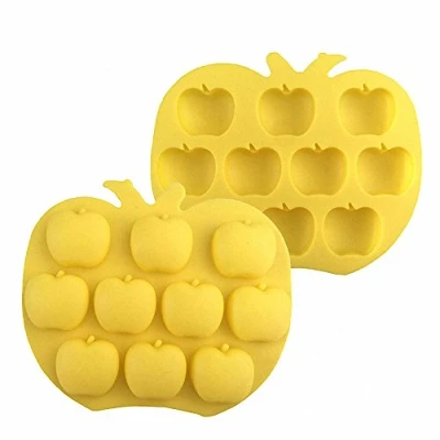 Image of 2 Pack Apple Silicone Molds MoldFun Mold for Chocolate, Cupcake topper, Jello, Candy, Gummy, Ice Cube, Cookie, Muffin, Mini Soap