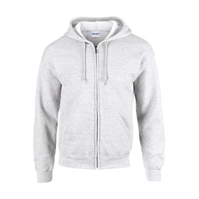 Image of Gildan Heavy Blend Adult Full Zip Hooded Sweatshirt, Ash Grey, XL