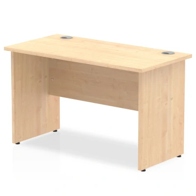 Image of Impulse 1200 x 600mm Straight Office Desk Maple Top Panel End Leg