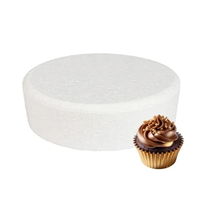 Image of Culpitt 10&quot; x 3&quot; Round Cake Dummy, Bevelled Edge Form, Practice Decorating or Use for Creating Long Lasting Displays, Smooth Polystyrene