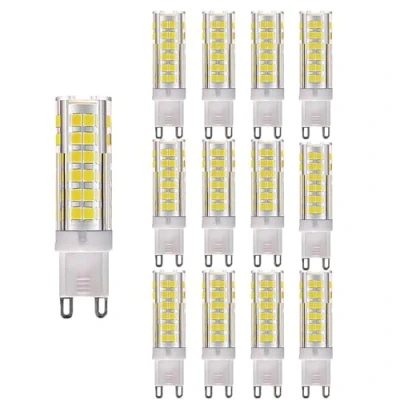 Image of OUGEER Pack of 12 G9 LED Bulb 7W Equivalent 65W Cool White 6000K 650LM AC220 240V Non Dimmable Ceramics