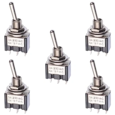 Image of 5 x Mini On/On Toggle Switch Miniature SPDT