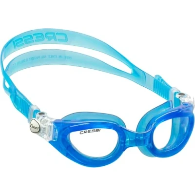 Image of CRESSI Rocks Kid Goggles, Blue Perfect Goggles for Swimming, Pool and Snorkelling ideal Children Boys, Blue/Clear Lens, 7/15 Years