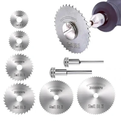 Image of 8Pcs HSS Cutting Discs Rotary Drill Saw Blades Circular Steel Disc Wheel for Drills Tools Wood Plastic Metal Stone Diamond