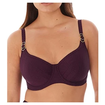 Image of Fantasie Long Island FS6901 Underwired Padded Balcony Bikini Top Vino 34G CS