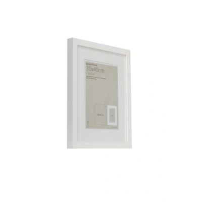 Image of 44 x 34cm White Single Aperture Mount Picture Photo Frame