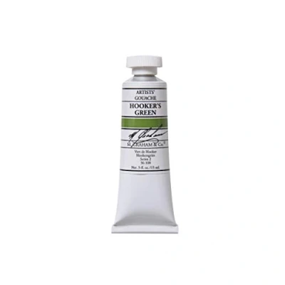Image of M. Graham 30ml Tube Gouache Paint, Hooker&#039;s Green