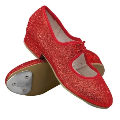 Image of Roch Valley Dorothy Ruby Glitter Tap Shoes Red 10.5 UK / 28.5 EU