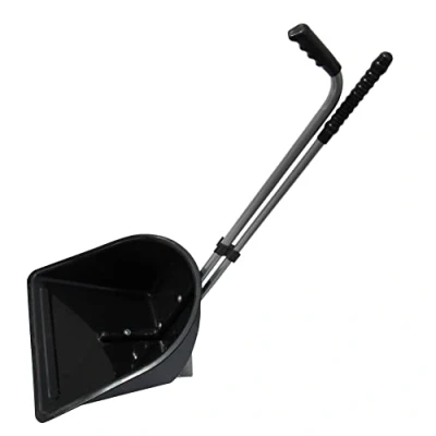 Image of Secure Fix Direct Horse Poop Scoop and Rake (Manure Equestrian Heavy Duty Lightweight Black)