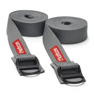 Image of Northcore Surfing and Watersports Accessories D Ring 5M Roof Rack Straps Tie Downs Grey No mechanical parts