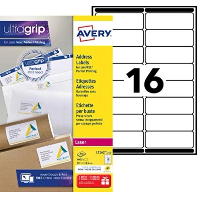Image of Avery L7162 250 QuickPEEL Address Label 99x34mm (4000Labels)