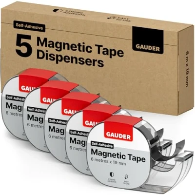 Image of GAUDER 5X Magnetic Tape Dispenser (19 mm x 6 m)
