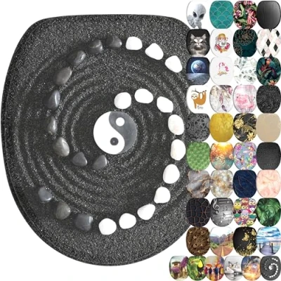 Image of Sanilo Soft Close Toilet Seat, Wide Choice of New Seats, Stable Hinges, Easy to Mount (Yin Yang)