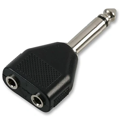 Image of Pro Signal PSG02742 Jack Adaptor, 2x 3.5mm Mono to 1/4&quot;