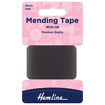 Image of Iron On Mending/Repair Tape 100cmx38mm: Dark Grey