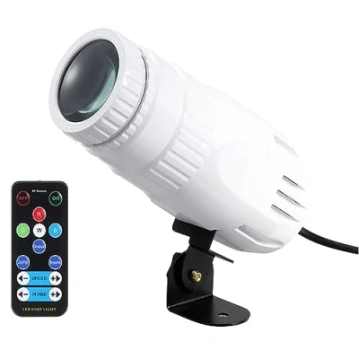 Image of Lixada Pinspot LED DJ Effect Light Mini RGBW Beam Spot Lights with Remote Spotlight Stage Lighting for Disco Party Bar Club Show Wedding