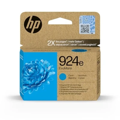 Image of HP 924e EvoMore Cyan Original Ink Cartridge
