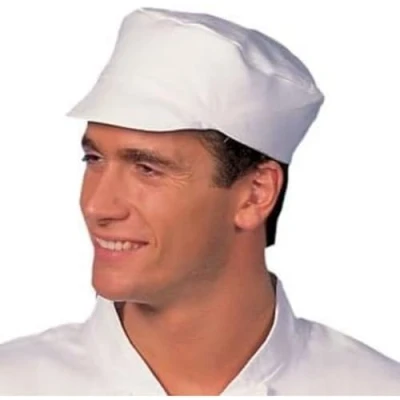 Image of Whites Chefs Clothing A212 Poly Cotton Bakers Cap, White, One Size